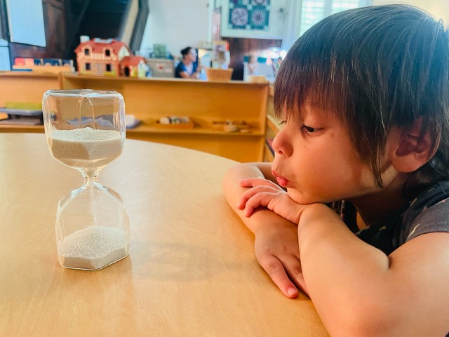 School community gathering at Spicebush Montessori School