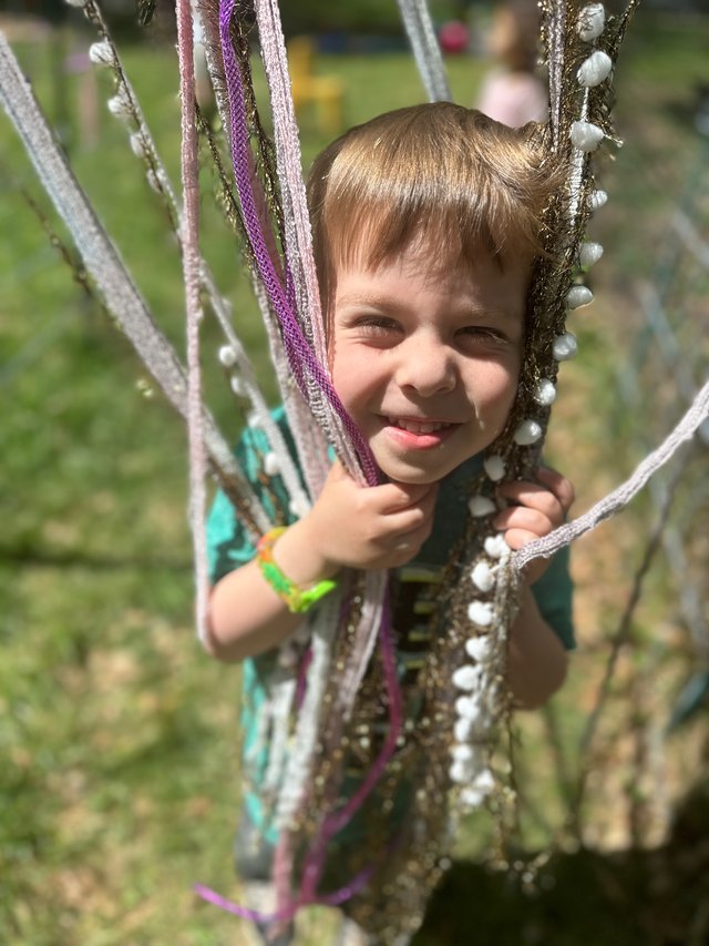 Child engaged in self-directed learning at Spicebush Montessori School